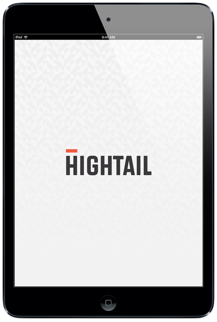 Hightail iPad app home page