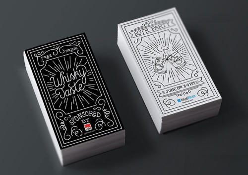 Hand-lettered drink tickets