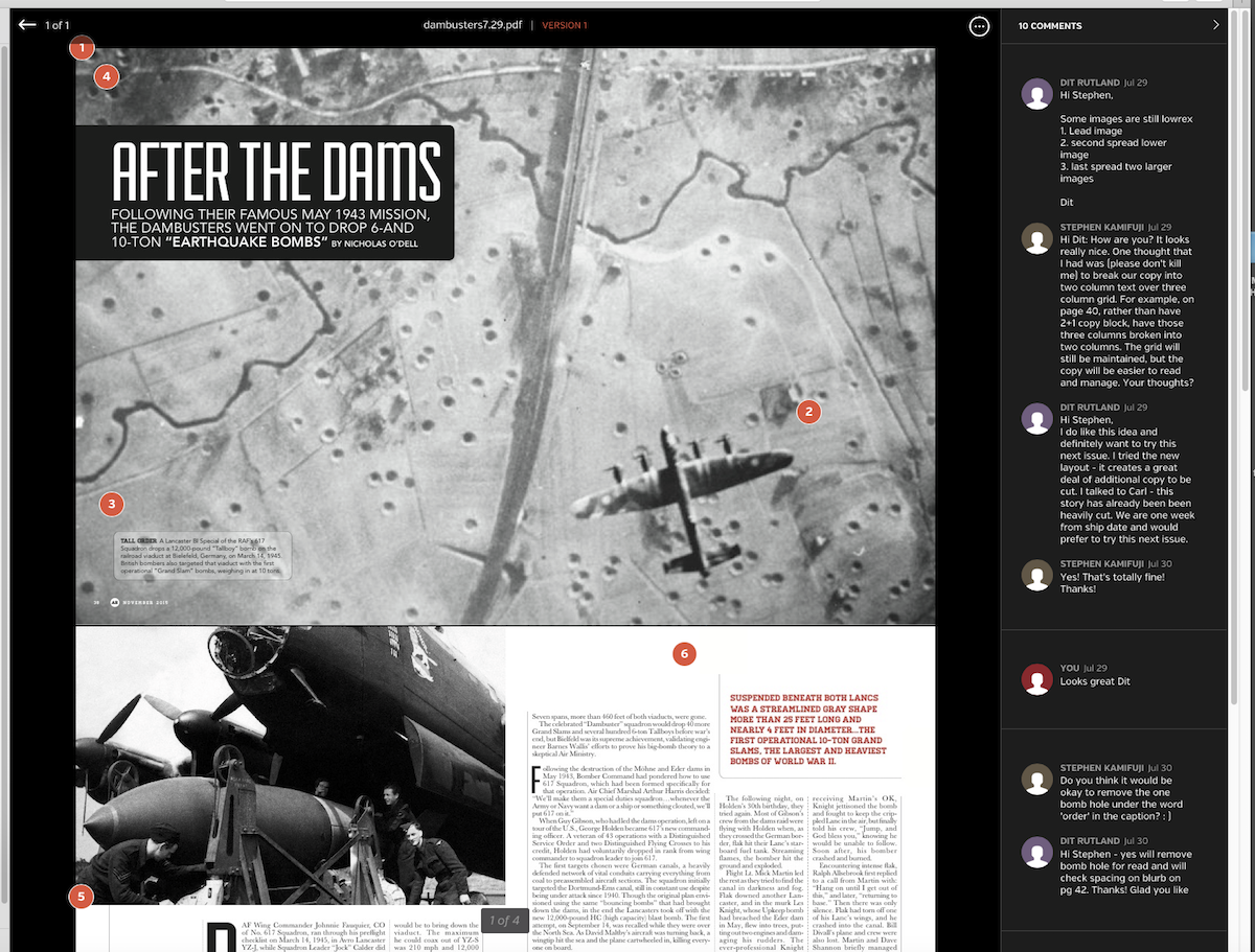 HistoryNet magazine layout on Hightail Spaces 2